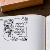 Tampons Encreurs Noël Snowman Romans 15:13 Fête Chrétienne