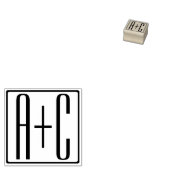 Tampons Encreurs Noir & Blanc | Initiales de couple (Tamponné)