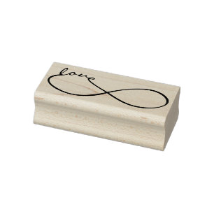 Tampons Encreurs Noir de Lemniscate d'amour d'infini + votre