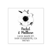 Tampons Encreurs Nom Adresse de retour Floral (Impression)