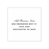 Tampons Encreurs Nom commercial élégant Adresse simple et de retour (Impression)