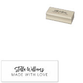 Tampons Encreurs Nom De Calligraphie Moderne Fabriqué Avec Amour (Tamponné)