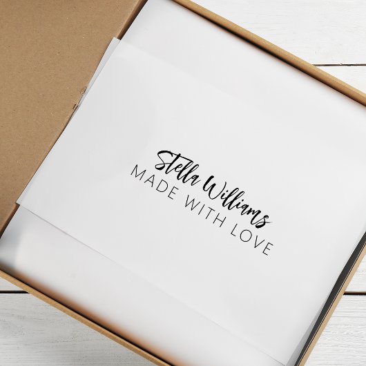 Tampons Encreurs Nom De Calligraphie Moderne Fabriqué Avec Amour