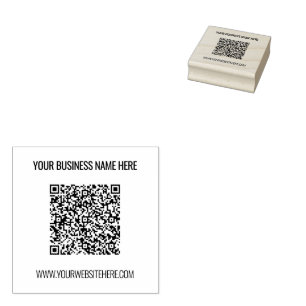 Tampons Encreurs Nom de code QR personnalisé Site Web Timbre en cao