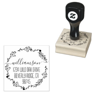 Tampons Encreurs Nom de famille Adresse de retour