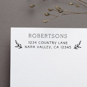 Tampons Encreurs Nom de famille Adresse de retour du script personn