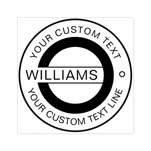 Tampons Encreurs Nom de famille de logo rond classique (Impression)