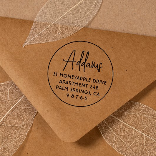 Tampons Encreurs Nom de famille de script Adresse personnalisée sim