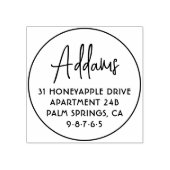 Tampons Encreurs Nom de famille de script Adresse personnalisée sim (Impression)