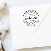 Tampons Encreurs Nom de famille de script personnalisé Adresse de r