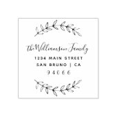 Tampons Encreurs Nom de famille de script personnalisé Adresse de r (Impression)