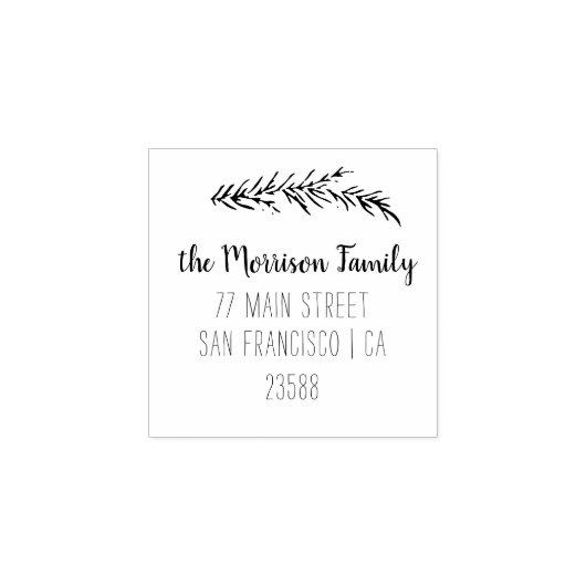 Tampons Encreurs Nom de famille de script personnalisé Adresse de r (Impression)