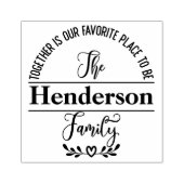 Tampons Encreurs Nom de famille élégant avec citation (Impression)