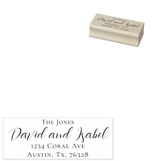 Tampons Encreurs Nom de famille et nom de couple Adresse de retour (Tamponné)