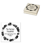 Tampons Encreurs Nom de famille Maisons modernes Werath Retour Adre (Tamponné)