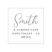 Tampons Encreurs Nom de famille minimal Calligraphie Adresse de ret (Impression)