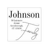 Tampons Encreurs Nom de famille moderne et adresse de retour (Impression)