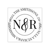 Tampons Encreurs Nom de famille monogramme Déclaration Circulaire d (Impression)