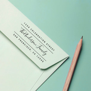 Tampons Encreurs Nom de famille personnalisé   Adresse de retour mo