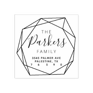 Tampons Encreurs Nom de famille Retour Adresse Dimond logo Self-ink