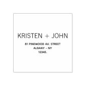 Tampons Encreurs Nom de famille Retour Adresse Sans Serif Moderne (Impression)