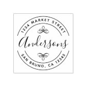 Tampons Encreurs Nom de famille Script Créez votre propre adresse d (Impression)