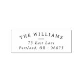 Tampons Encreurs Nom de famille simple courbé et adresse de retour (Impression)