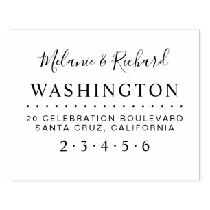 Tampons Encreurs Nom de la chambre de mariage personnalisée Adresse