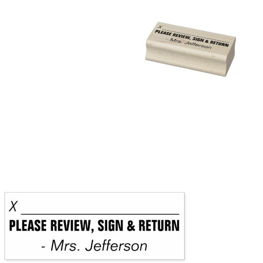 Tampons Encreurs Nom de l'enseignant + "VEUILLEZ CONSULTER, SIGNER  (Tamponné)