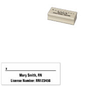 Tampons Encreurs Nom de l'infirmière inscrite Numéro de licence de  (Tamponné)