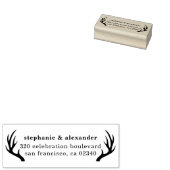 Tampons Encreurs Nom de Mariage campagnard de caractères gras Adres (Tamponné)