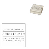 Tampons Encreurs Nom de Mariage typographique classique Adresse de  (Tamponné)