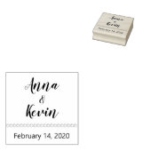 Tampons Encreurs Nom de mariée et de mariée mariage élégant (Tamponné)