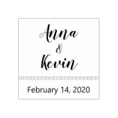 Tampons Encreurs Nom de mariée et de mariée mariage élégant (Impression)