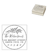 Tampons Encreurs Nom de script botanique classique Ronde Adresse de (Tamponné)