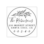 Tampons Encreurs Nom de script botanique classique Ronde Adresse de (Impression)