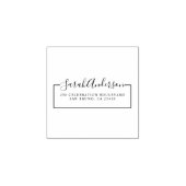 Tampons Encreurs Nom de script élégant et adresse de retour | Perso (Impression)