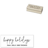 Tampons Encreurs Nom de script Joyeuses Fêtes Minimal Design (Tamponné)