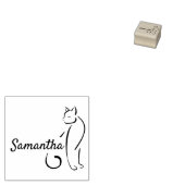Tampons Encreurs Nom de script simple Cat (Tamponné)