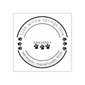 Tampons Encreurs Nom d'empreinte de patte Adresse de retour (Impression)