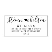 Tampons Encreurs Nom du coeur Adresse de retour Timbre en caoutchou (Impression)