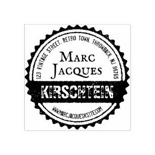 Tampons Encreurs Nom du logo vintage Adresse Bouteille Casquette Ce