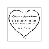 Tampons Encreurs Nom du mariage Adresse de retour de la couronne de (Impression)