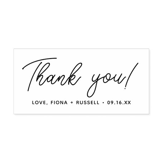 Tampons Encreurs Nom du Merci de script (Impression)