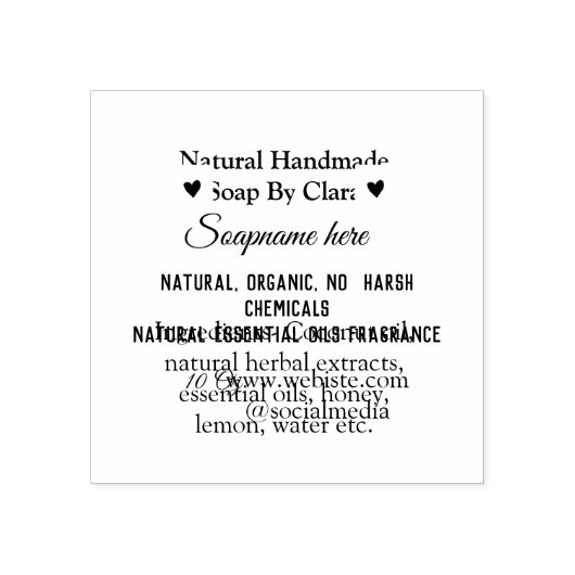 Tampons Encreurs nom du savon poids site internet ingrédients détai (Impression)