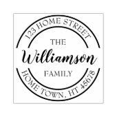 Tampons Encreurs Nom du script Adresse de retour circulaire (Impression)