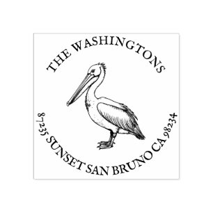 Tampons Encreurs Nom du timbre d'adresse de retour pélican personna