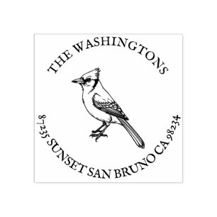 Tampons Encreurs Nom du timbre de l'adresse de retour de Blue Jay p