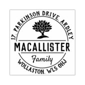 Tampons Encreurs Nom et adresse de famille avec Tree Motif (Impression)