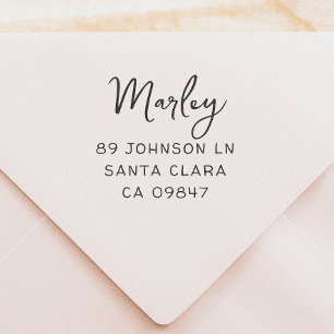 Tampons Encreurs Nom et adresse de famille du script mignon